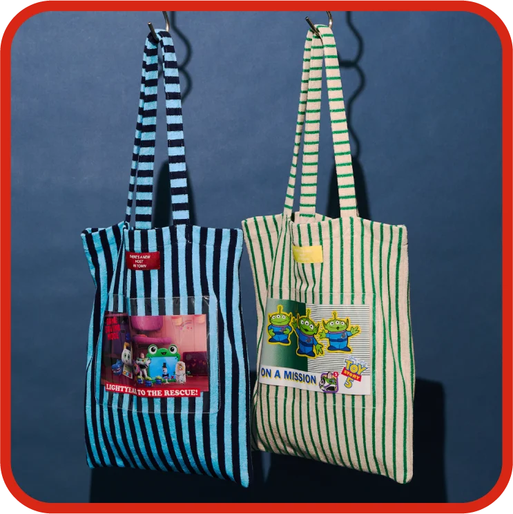 【TOY STORY5】ストライプパイルトートBAG